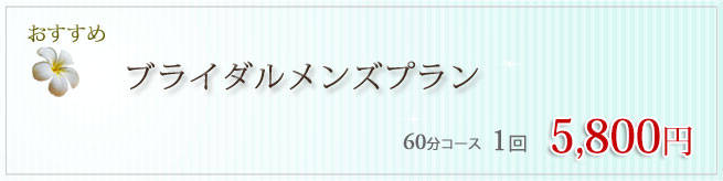 ブライダルメンズプラン